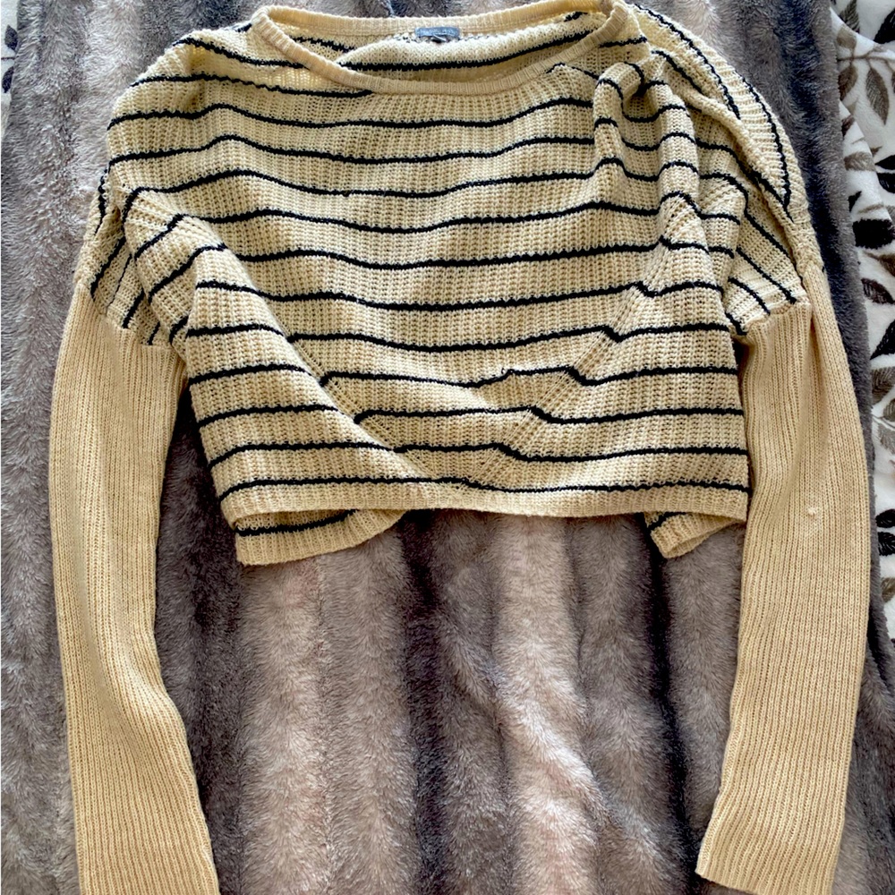 Charlotte Russe cropped striped sweater